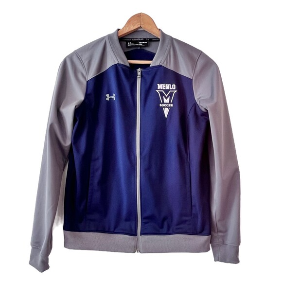 Under Armour Soft Shell Jacket Full Zip Medium Menlo Soccer Activewear - Picture 1 of 8